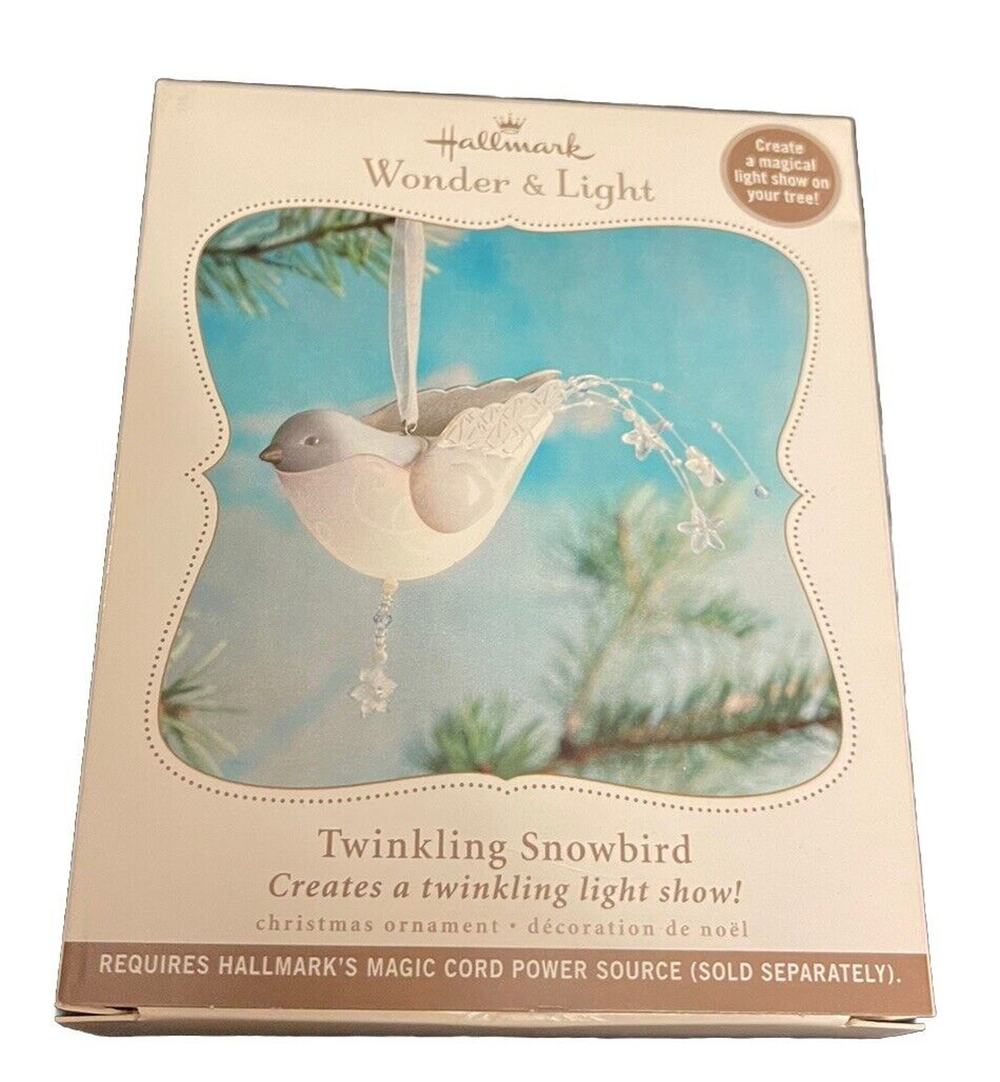 Hallmark 2010 Wonder And Light Twinkling Snowbird Creates A Twinkling Light Show